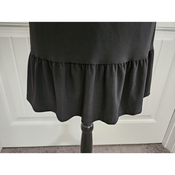 Nicole Miller Black Dress Gold Chain Straps A Line Size S Nwt - Picture 3 of 10